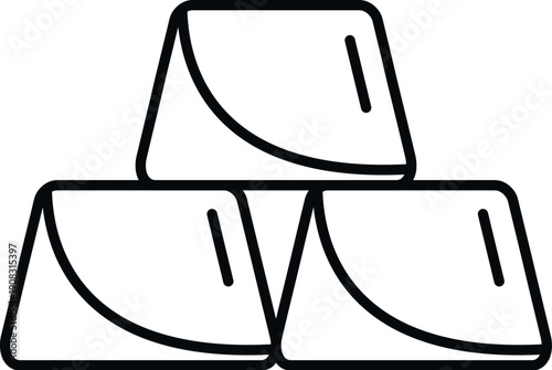 Stacked gold ingots creating a symbol of financial prosperity and luxury