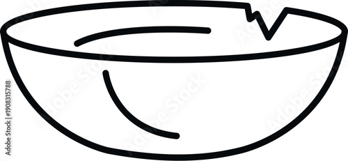 Contact lens showing a tear, representing vision problems or eye care issues