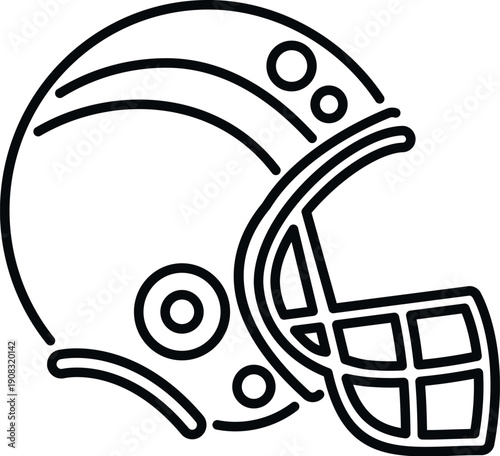 Football helmet representing sport, protection, competition, and teamwork
