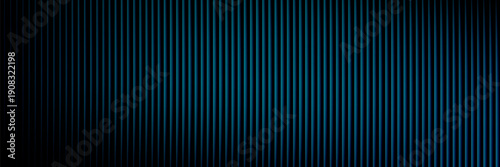 Futuristic neon texture with vibrant shades of blue wavy gradient and bright smooth fluted vertical lines. Bold dynamic design blending smooth tones and radiant colors and energy for modern visual art