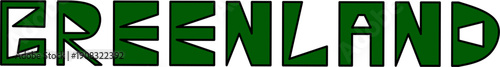 GREENLAND abstract background in green