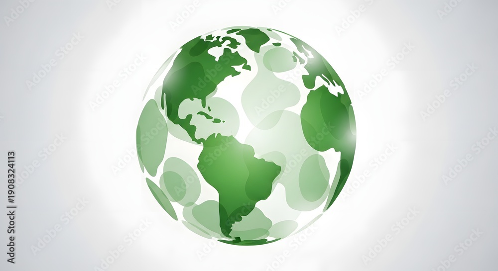 Obraz premium Earth day globe emblem for environmental awareness and conservation