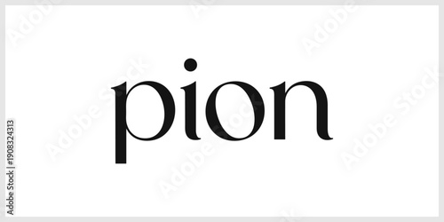Pion Word in Classic Black Serif Font on Clean White Background