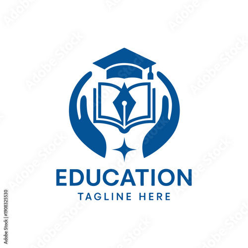 education, academic, school, college, madrasa, high school vector premium logo