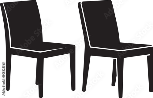 Two Modern Chairs, Minimalist Furniture Design