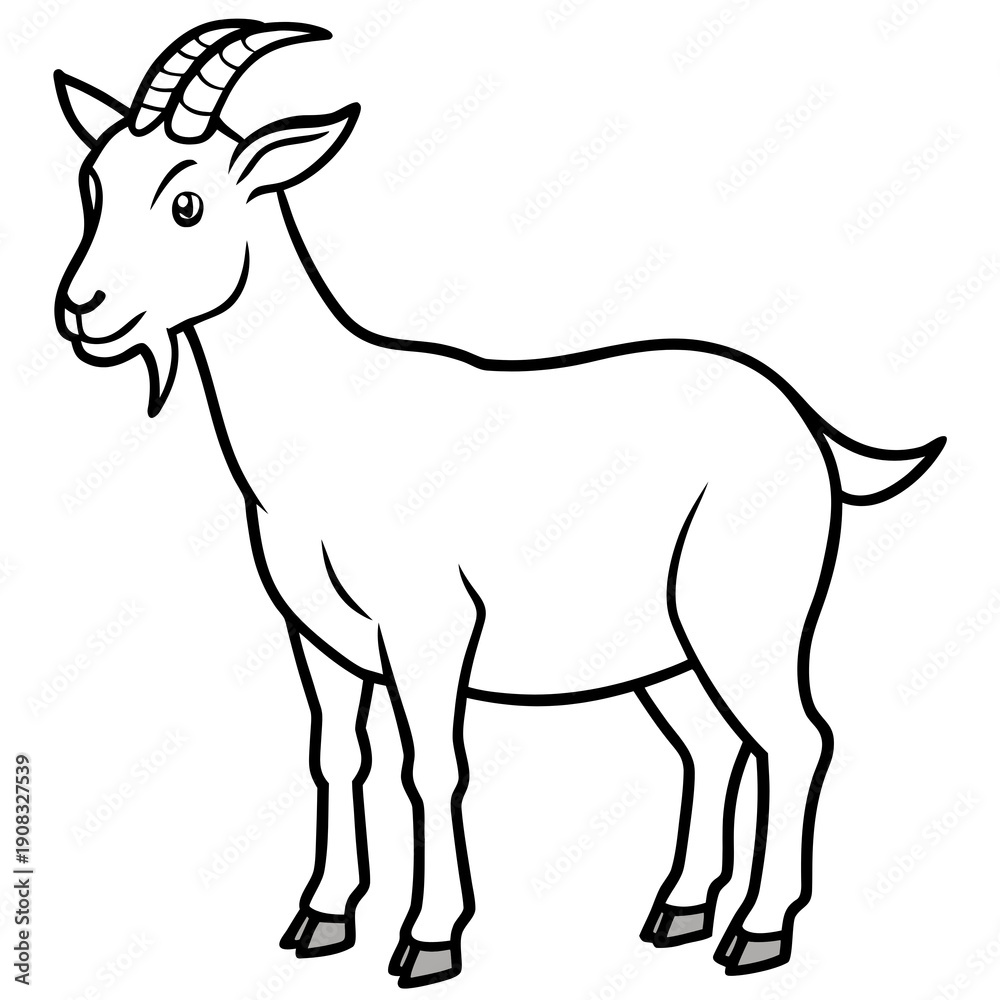 Obraz premium goat vector illustration