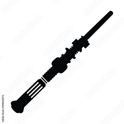 Vector illustration of a lightsaber from a futuristic design