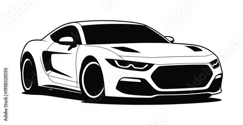 Sleek vector illustration of a modern sports car