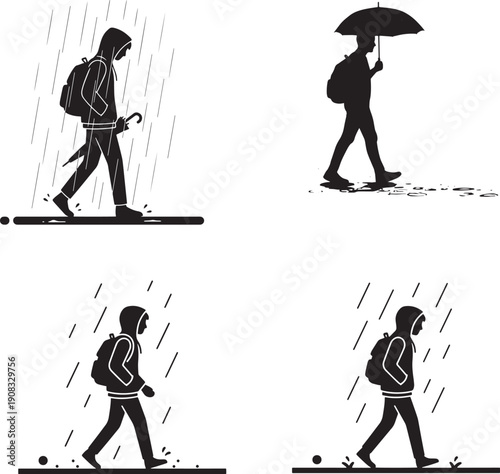 students vector silhouette 