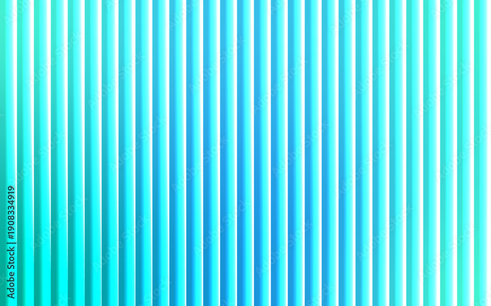 Obraz premium Bright cyan turquoise gradient with modern vertical stripe abstract background