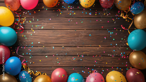 Flawless Colorful Easter Egg top border over a soft blue wood banner background. Copy space