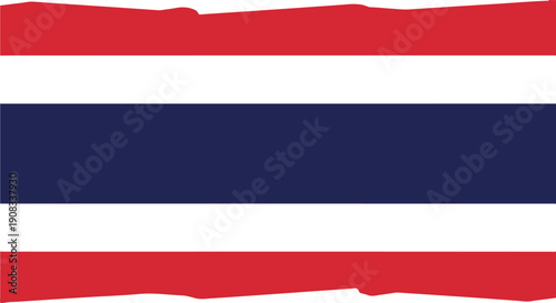 Grunge frame thailand flag icon vector illustration isolated on white background