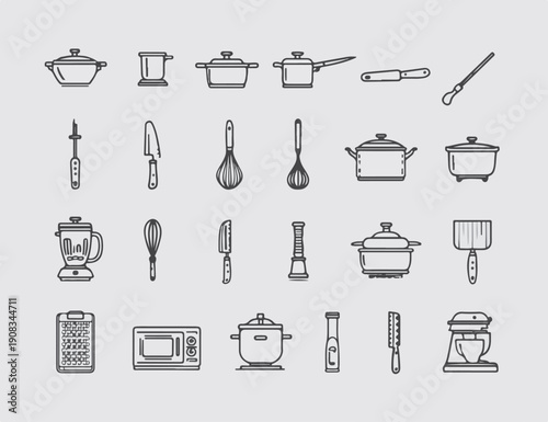 kitchen icons set