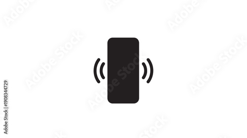 Adobe Illustrator Artwork. smart phone vibration mode icon for mobile notification and silent alert.
