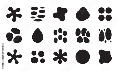 Seamless pattern of black dog and cat paw print icons featuring animal footprint silhouettes and nature tracks in a vector art illustration