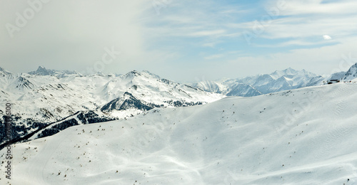 Risoul France ski resort mountain skiers