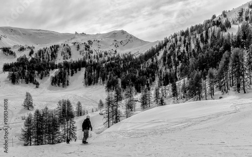 Risoul France ski resort mountain skiers