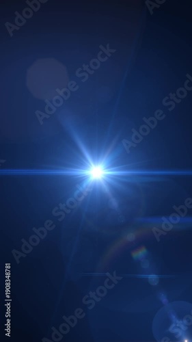 Optical lens flare effect on black backgound