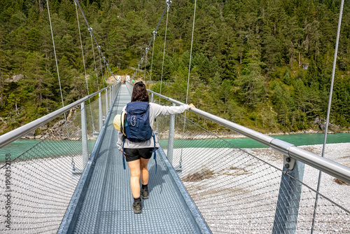  Hängebrücke über den Lech bei Forchach, Tirol