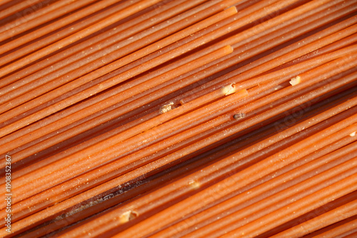 Dry Pasta Infested by Bread Beetles – Food Storage Pest Damage Close-up