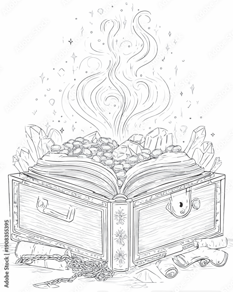 Fototapeta premium illustration of an old book