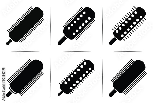 Collection of Black of Medical Thermometers with Different