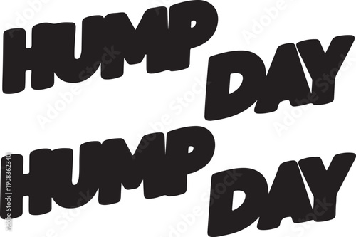 Celebrating the middle of the week with a fun and energetic hump day graphic