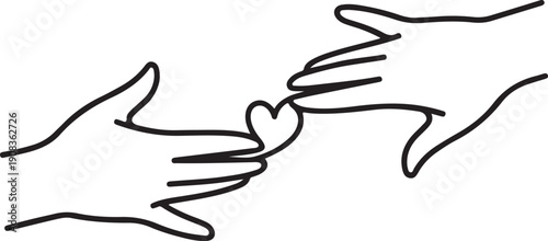 Two hands gently holding a small bird in mid-flight.