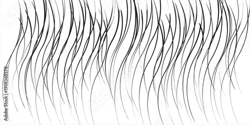 Black radial comics style lines, Straight Vertical Lines, isolated on white background. Speed abstract. Vector illustration