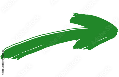 Arrow, green color, transparent background