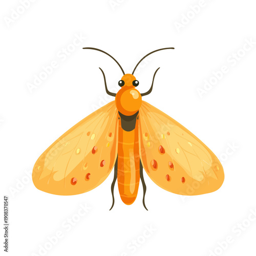 Firefly flat vector illustration in a modern and simple 2D style, placed on a white background.