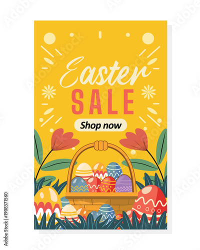 Easter Big Sale Event Banner Template Design