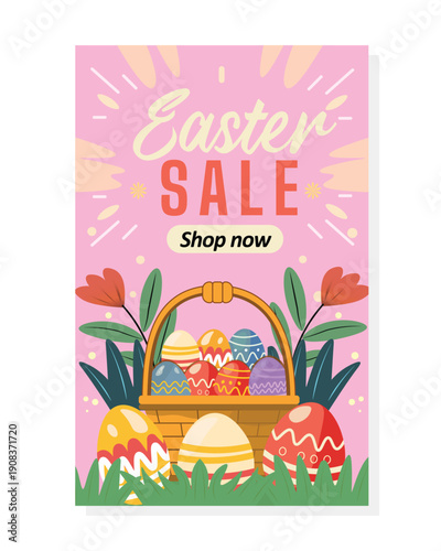 Easter Big Sale Event Banner Template Design