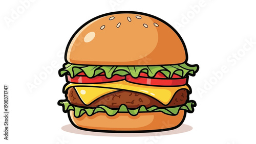 Double Cheeseburger with Lettuce and Tomato.