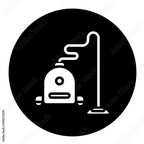 A white illustration of a steaming vacuum cleaner and floor polisher on a black background for 20.