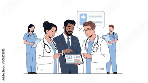 Medical Professionals Discussing Patient Care and Treatment.