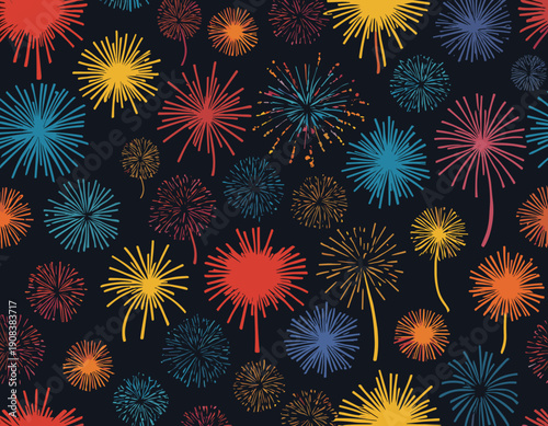 fireworks vector set