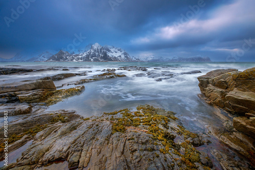 Winter waterscape, Lofoten, Norway