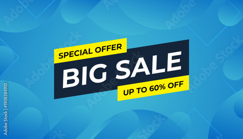 Big Sale Banner – Sale and Discount Promotional Banner Design for Marketing Campaigns, E-commerce and Social Media, Modern Vector Illustration