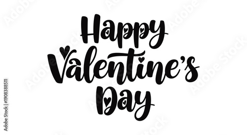 A vibrant and stylized illustration displays the phrase happy valentine s day with heart accents high quality professional detailed