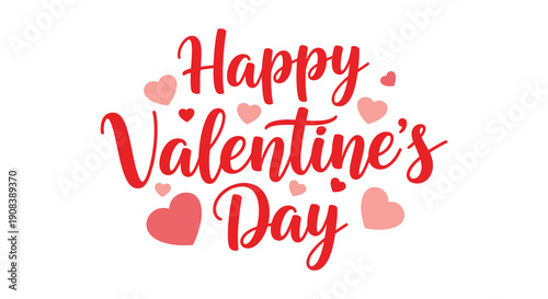 A vibrant and cheerful valentine s day greeting featuring hand lettered text and decorative heart illustrations high quality professional detailed