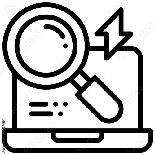 online searching find fast network simple line icon