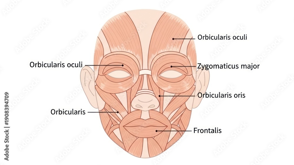 Fototapeta premium Face muscles