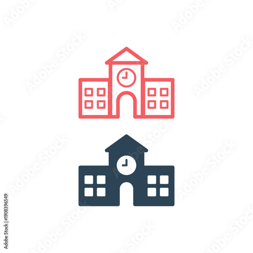 University icons set library sign symbol.