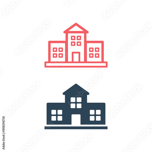 University icons set library sign symbol.