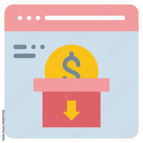 online donate give save flat style icon