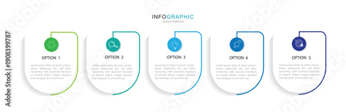timeline infographic template design element whit 6 option or step vector illustration	