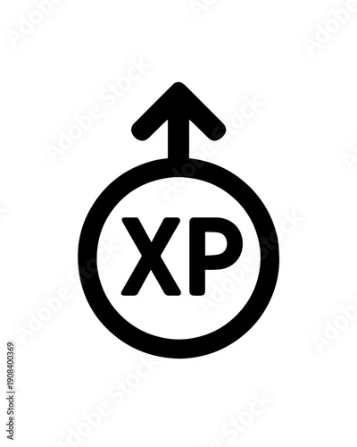 "XP Icon – Experience Points, Level Up, Gaming"