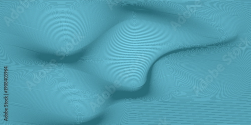 Blue abstract background with elegant wavy line arrangement.