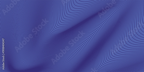 Blue abstract background with elegant wavy line arrangement.